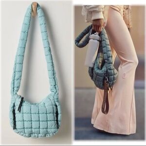 NWT FP Movement by Free People Quilted Baby Carryall Sling Bag color: Blue Groun